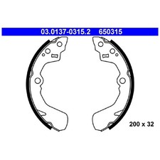 ATE Bremsbacken-Satz hinten 03.0137-0315.2 650315 5320069G10 5321070C00 | 111279