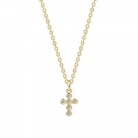 New Xenox Damen Kette XS10037G Gold Ketten AnhäNger Halskette Collier Kreuz