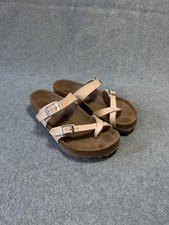 Birkenstock Mayari Sandals Beige Strappy Slides Women  s Size 37 / 6-6.5 US