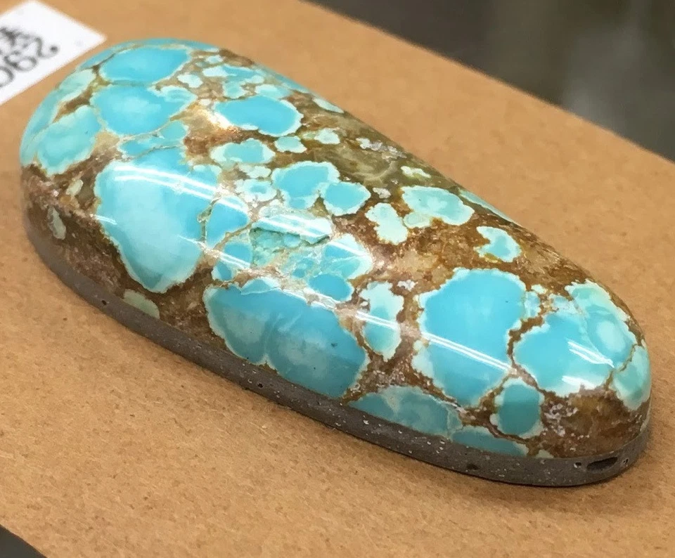 Anillo suelto y brazalete colgante número ocho turquesa cabujón 29ct sin marco Foto 4 de 4