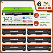 141X Toner Cartridge for Hp 141X Black M110w MFP M139w M140w 6Pk,with chip 