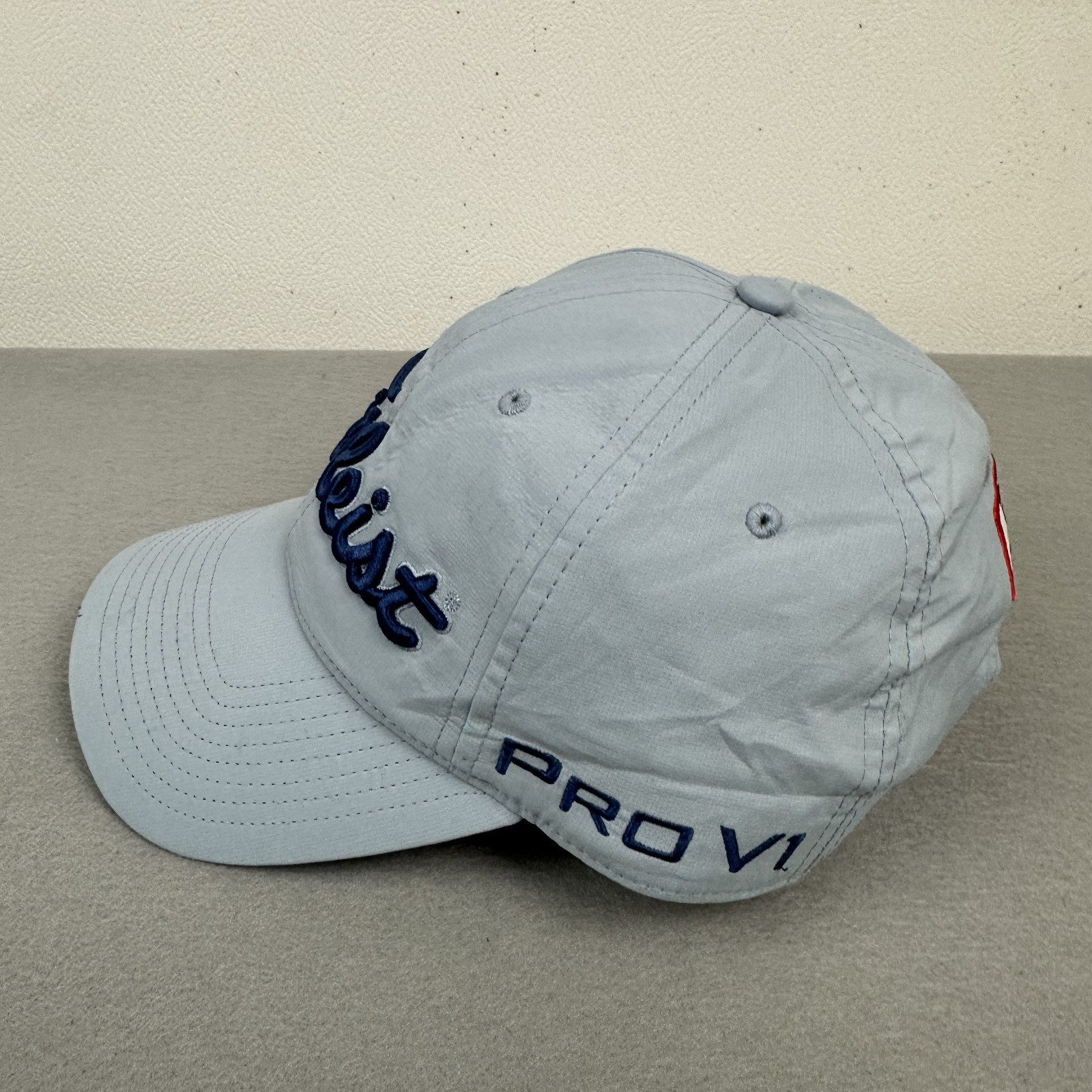 Titleist Hat Cap Men Strap Back Blue Solid Canvas… - image 3