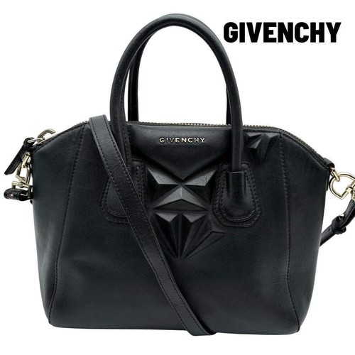 GIVENCHY Antigona 2-Way Leather Shoulder Handbag Black