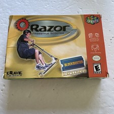 Razor Freestyle Scooter Blockbuster Exclusive (Nintendo 64, 2001) CIB- Tested