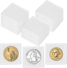 Acrylic Coin Collection Cases with Sponges, Clear Coin Snap Holder, Adjustable S