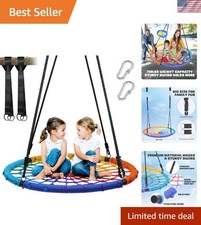 750lbs 40" Spider Web Saucer Tree Swing for Kids Adults, Outdoor Net Swing wi...