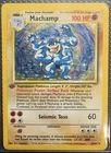 Machamp 1st Edition Holo Rare Card 008/102 1999 Pokemon Base Set WOTC