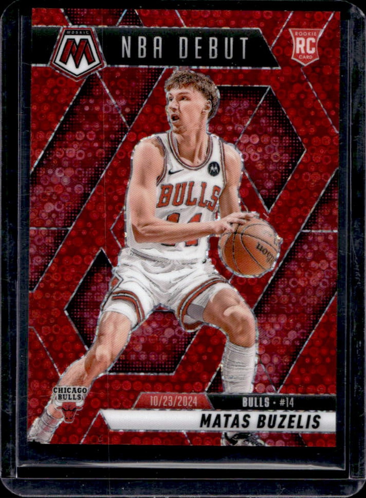 2024-25 Mosaic Matas Buzelis RC Fast Break Red NBA Debut #6/99 Bulls