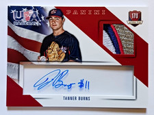 2015 USA Baseball Box Set #10 Tanner Burns (RC) PRIME Jersey Relic/Auto #41/49!