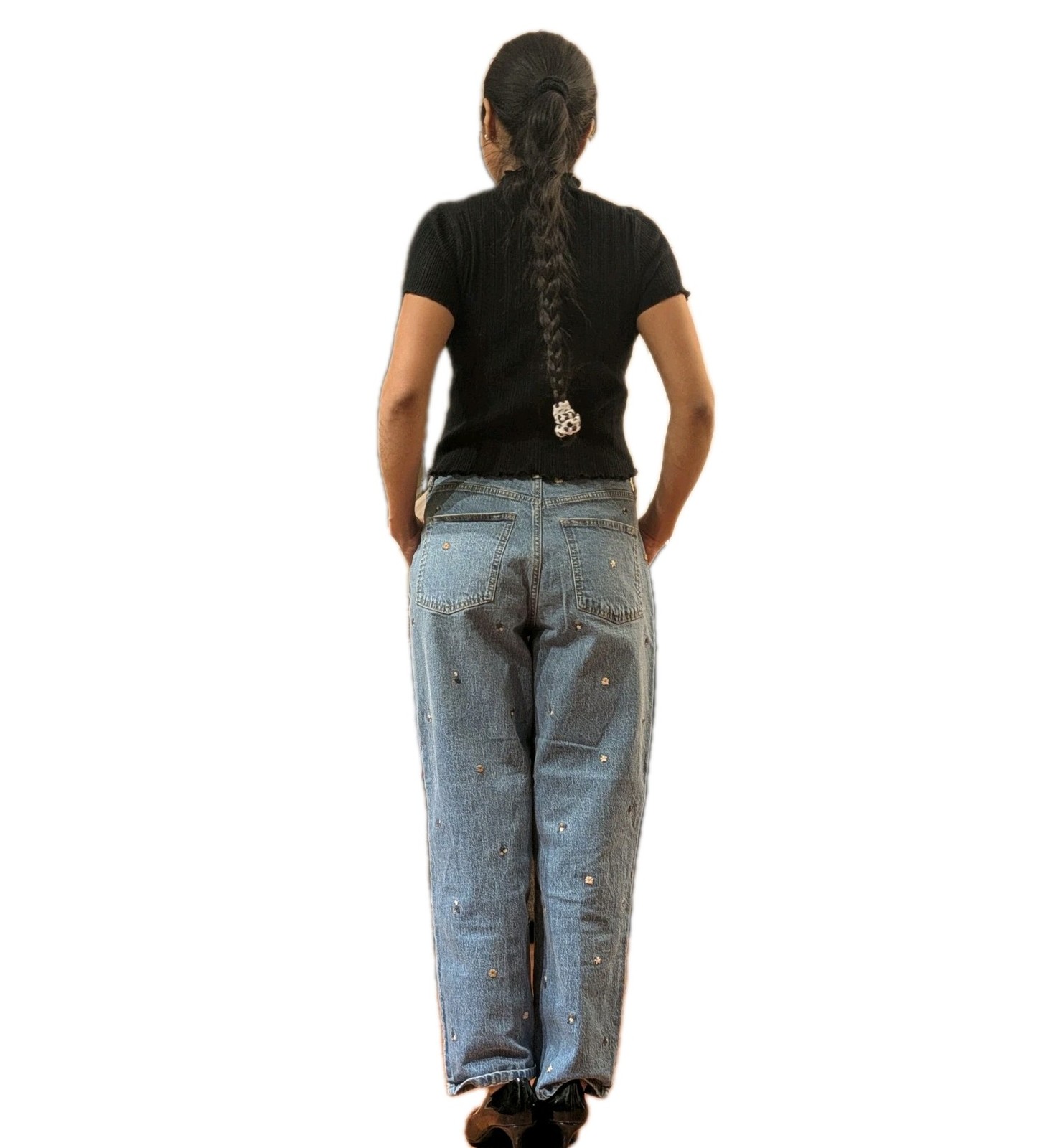 Universal Thread Vintage Straight Embroidered Jea… - image 5