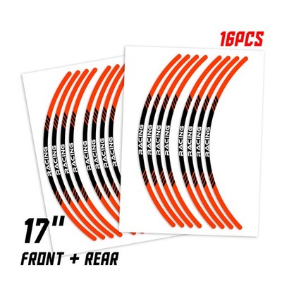 P03B For Suzuki Bandit GSF 1250 2007-2018 Orange Wheel Sticker 17 16 15 14 13 12