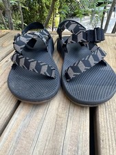 Chaco Men's Size 12 Sandals Classic Water Sport Black Gray Strappy NICE