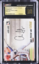 2014 In the Game ITG Past Present Future Aaron Judge Autograph CGC 10 Pristine