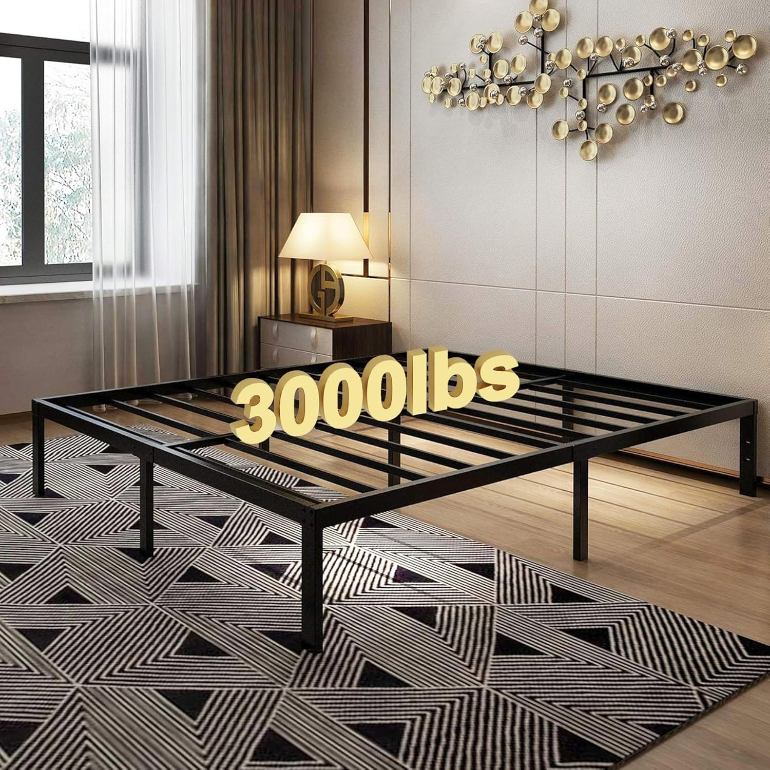 14 Inch Platform Bed Frame/Easy Assembly Mattress Foundation