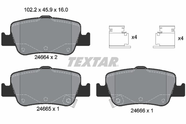 Bremsbelagsatz Scheibenbremse Q+ Textar 2466401 FüR Toyota Auris Corolla Van Vvt-image