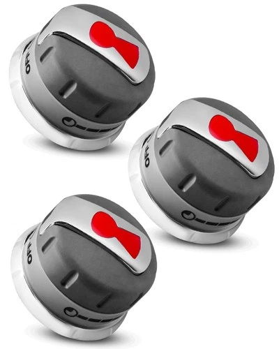 Gas Grill Burner Knobs for Weber Genesis 300 Series 2011-2016 - 3 Pack