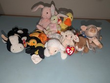 NEW Set of 10 Springtime Ty Beanie Babies MWMT