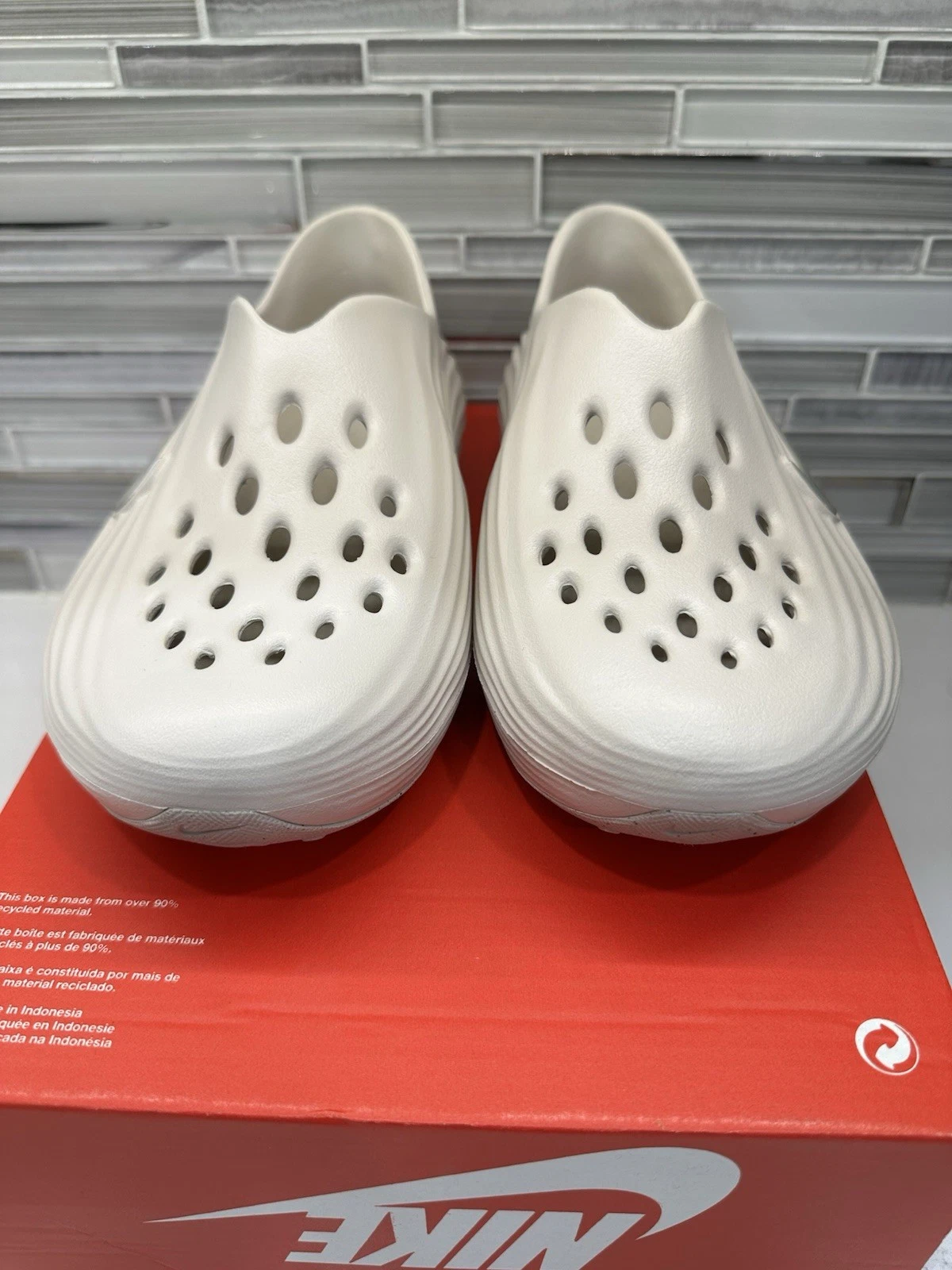 OFF WHITE X NIKE Nike ReactX Rejuven8 marrone chiaro Orewood taglia 6M 7W