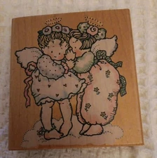 1998 Penny Black Rubber Stamp Sharing A Secret, 1132K Two Little  Angels
