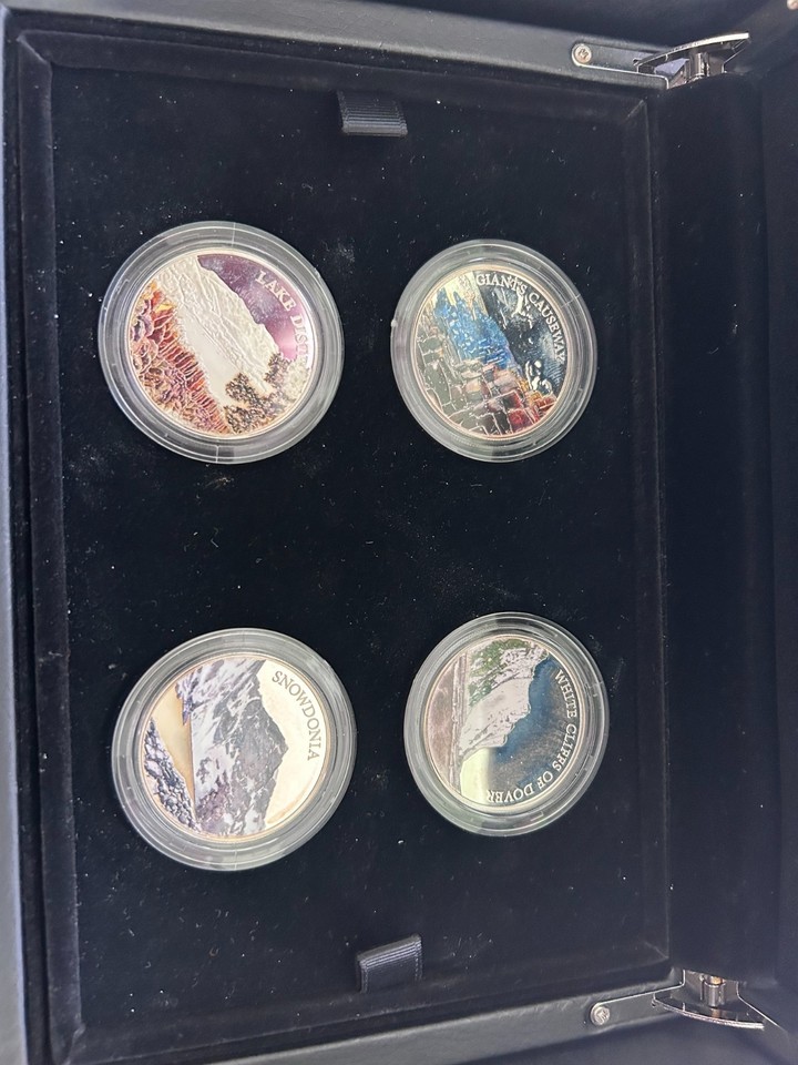 Britain Silver Coin 2016 Portrait of Britain £5 Silver Proof 4-Coin Set Boxed (113.12g .925 ...