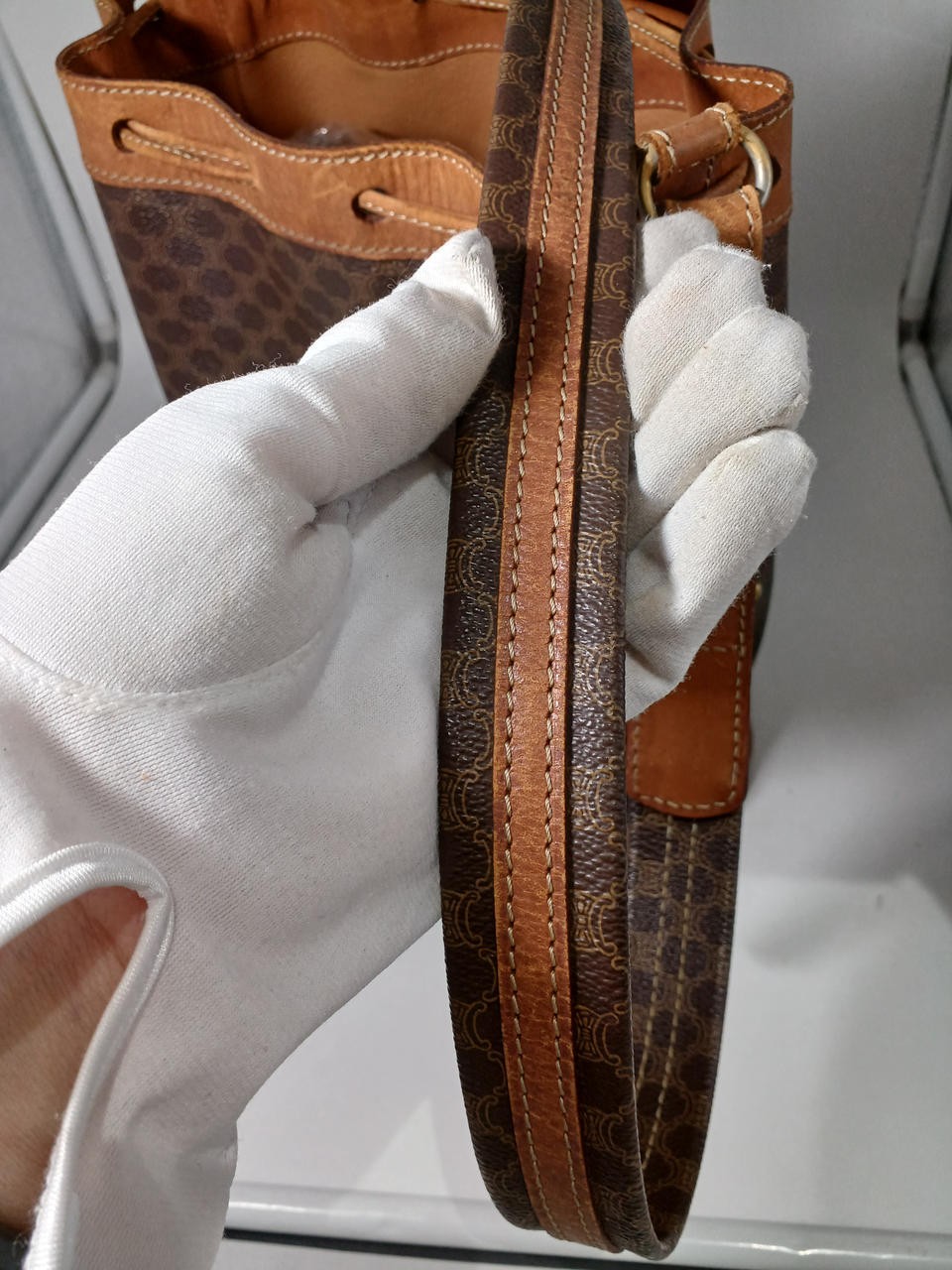 Shoulder Bag Model Macadam Pattern Drawstring Sho… - image 11