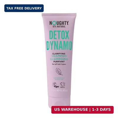 Noughty 97% Natural Detox Dynamo Clarifying Shampoo to Refresh Hair and Remove R