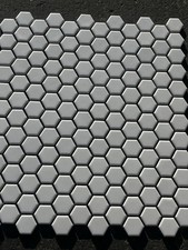 1 White Hexagon Porcelain Mosaic Matte Tile Floor Or Wall New 12x12 Commercial