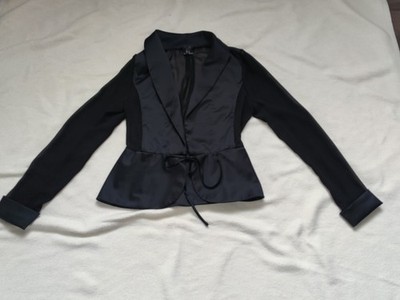 Chiffon Blazer schwarz gr. 38 transparent neuwert Diamor