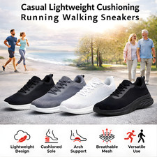 Men Running Shoes Walking Sneakers Lightweight Gym Workout Casual Tennis Jogging