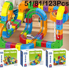 KlickRail Electric Train Set Flexible Race Track for Building Toy Kids Xmas Gift