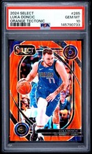 2024 PANINI SELECT ORANGE TECTONIC #265 LUKA DONCIC PSA 10