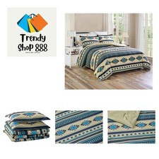 Chic Southwestern Geometric King Comforter Set - Soft Microfiber for All Seasons