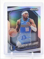 BRANDON WILLIAMS 2024-25 PANINI PRIZM BLACK AUTOGRAPH SILVER AUTO Q6846