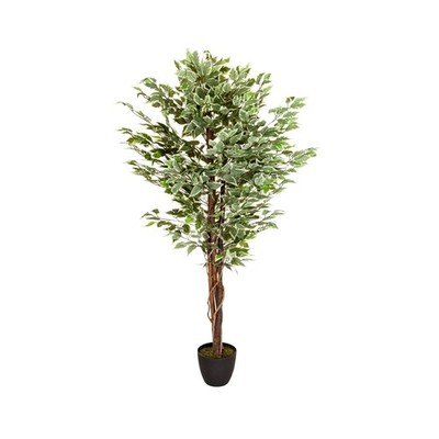 Kunstpflanze Dekobaum Zimmerpflanze Ficus Benjamin Pflanze künstlich groß 165 cm