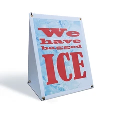 We Have Bagged Ice A-Frame Sidewalk Sign Refreshing Supplies Available Buy