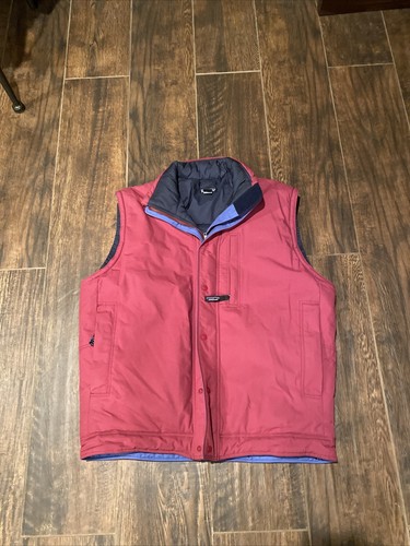 Full Zip Vest Puffer Burgundy Nylon | eBay