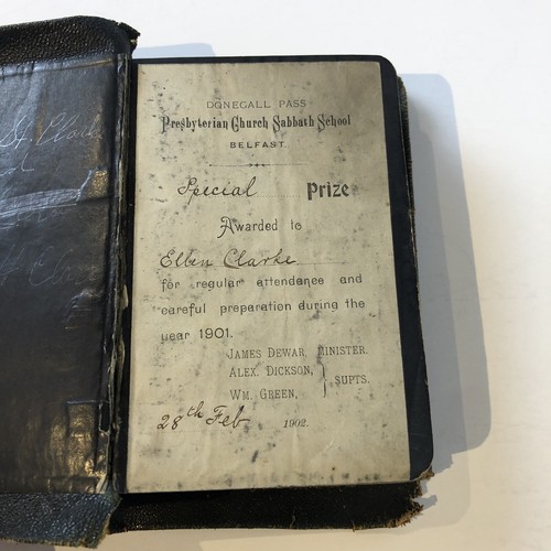 Vintage 1901 Bible Leather Revised Psalter With Color Maps From Belfast - Foto 2 di 6
