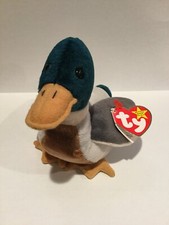 Ty Beanie Babies Jake the Mallard Duck 6" Stuffed Animal w/ Tags