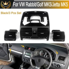 3pcs Dash Center A/C Outlet Air Vent Set For 2004-2009 VW Golf MK5 Jetta Rabbit