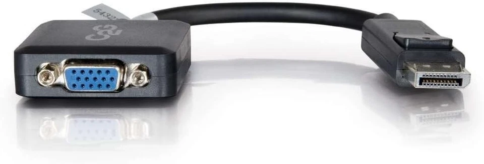 C2G 54323 Legrand Mini Male to Female Display Port Cable to VGA Adapter Black - Image 2 of 3