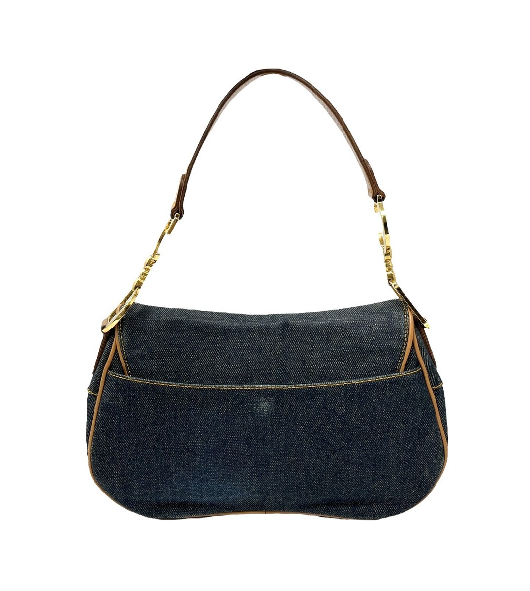 Christian Dior Vintage Double Saddle Bag Denim Dark Blue Christian Dior Vintage Double Saddle Bag Denim Dark Blue