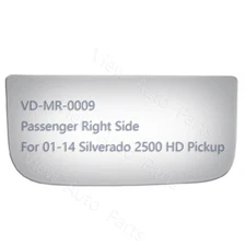 Lower Tow Mirror Glass for 01-14 Silverado 2500 HD Passenger Right Side RH 3911