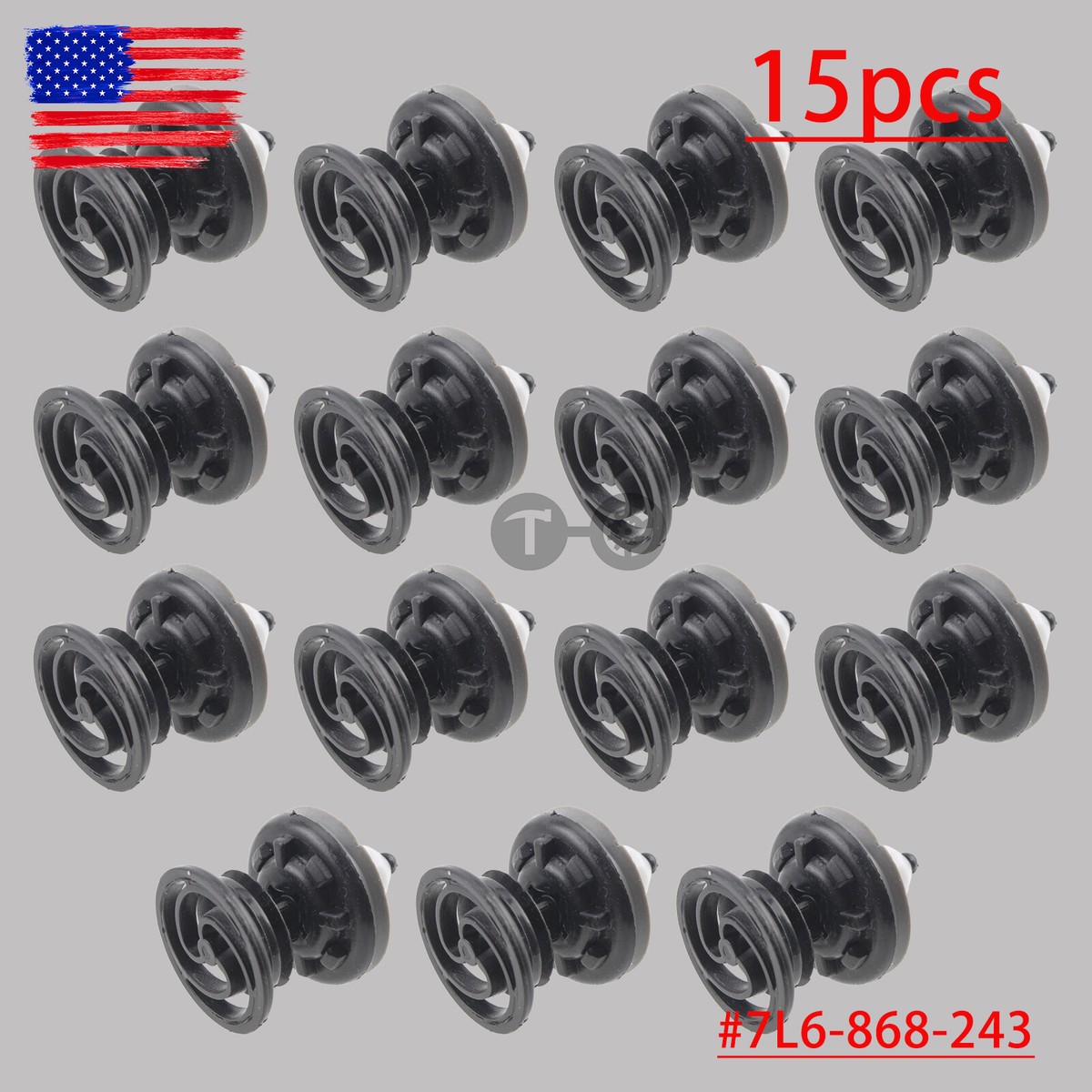 15pcs Door Trim Panel Retainer Clip 7L6-868-243 fits for Audi