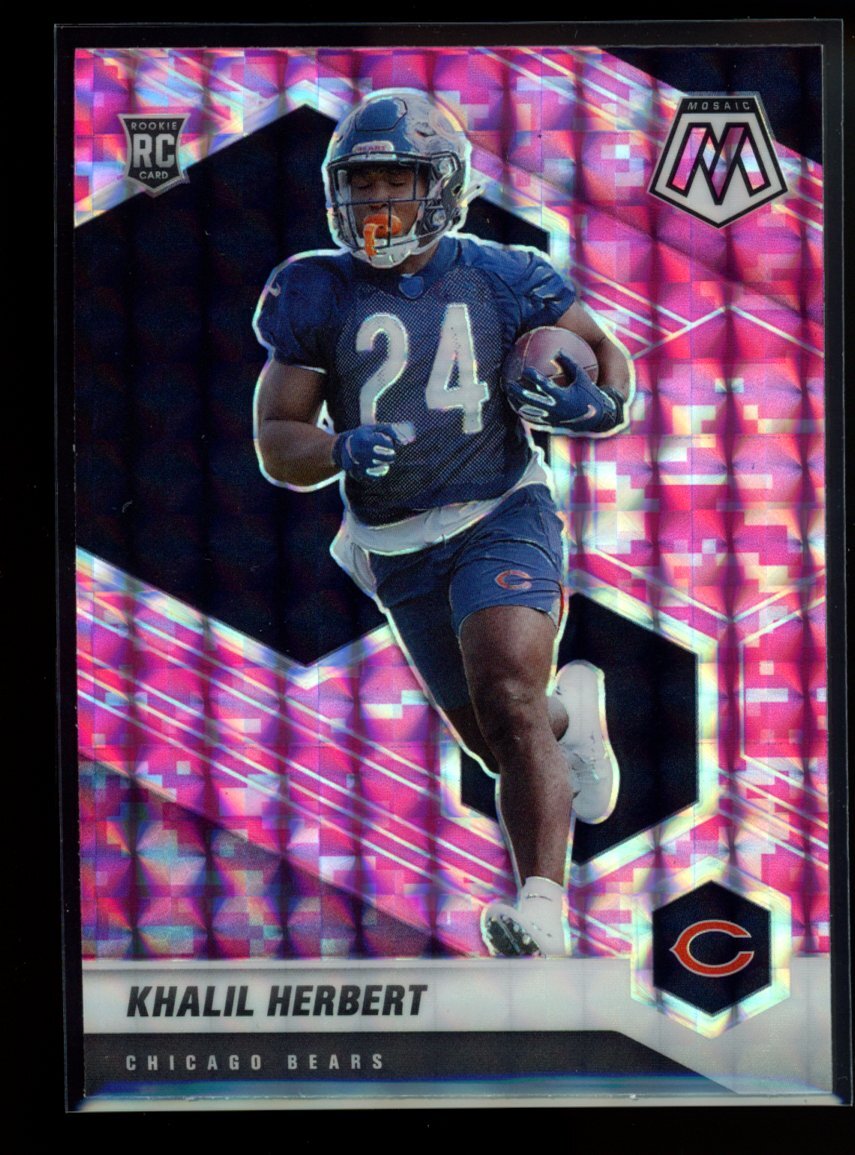 2021 Panini Mosaic #380 Khalil Herbert Camo Pink