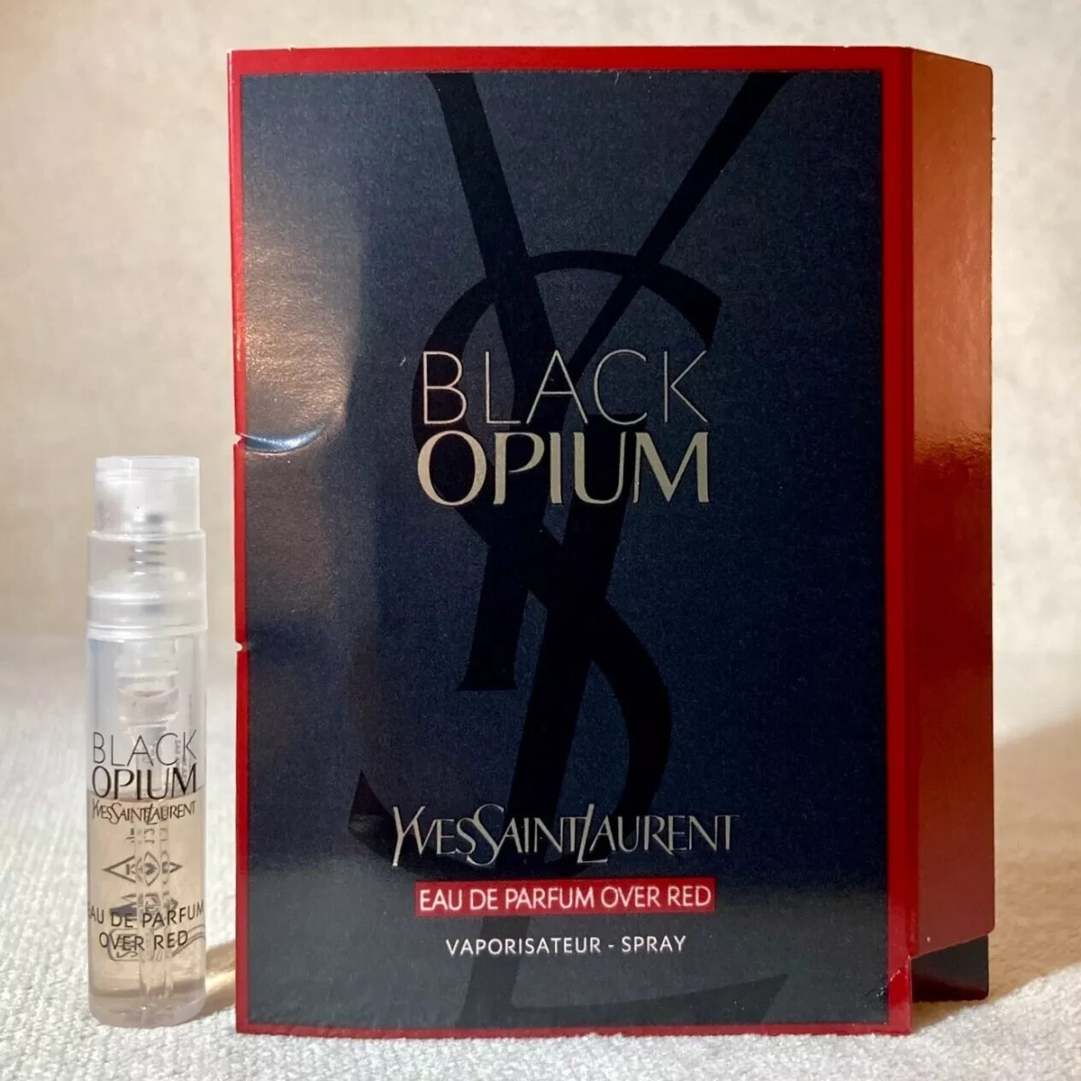 YSL Black Opium OVER RED EDP Carded Sample Spray 0.04 fl. 1.2 ml