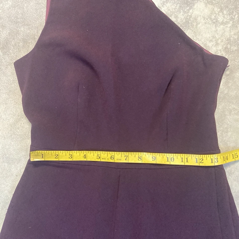 Mono Rachel Zoe Suki Para Mujer 6 Cabernet Púrpura Un Hombro Cuello Noche Foto 3 de 4