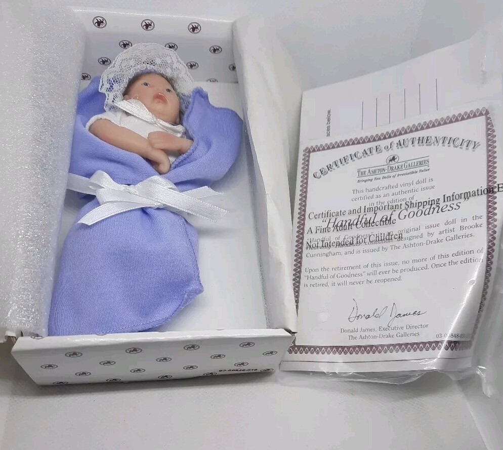 Ashton Drake “Handful of Goodness” Tiny Baby Doll with COA