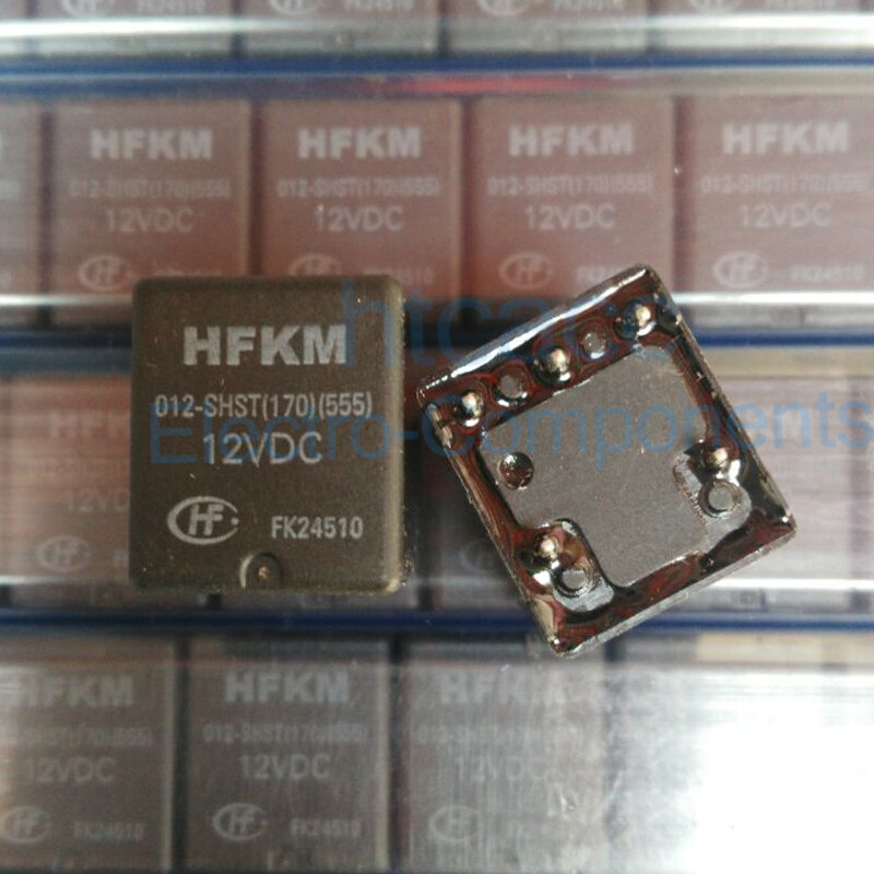 Relais Automobile 5 Broches 12VDC HongFa HFKM-012-SHST - Pack De 5, Pour Circuits électriques Voiture