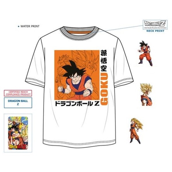 CAMISETA DRAGON BALL Z GOKU SUPER MANGA CORTA ALGODON CHICO ADULTO SHIRT