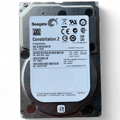 Seagate 500 GB 7.2K RPM 6G SATA 2.5 SFF HDD Hard Drive ST9500620NS 9RZ164-003